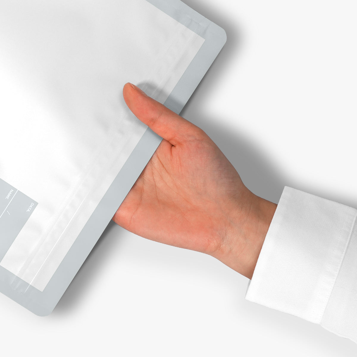 食品保存袋 ダブルジッパー付き フラットサイズ ホワイト