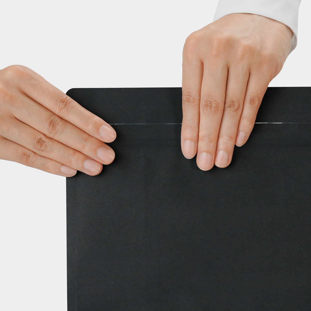 強力防臭袋 穴付きチャック付き Lサイズ ブラック