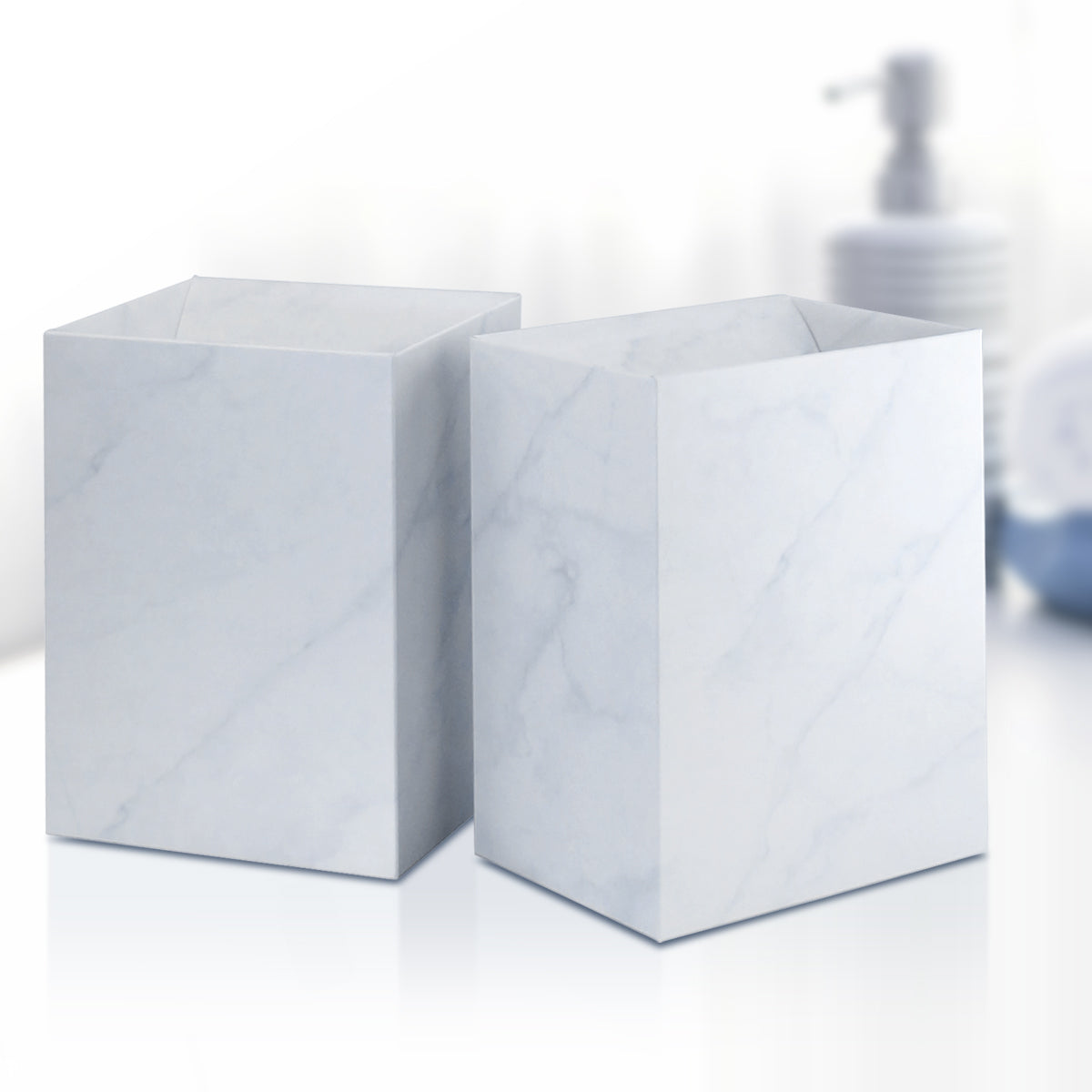 サニタリーボックス 使い捨て ホワイト 大理石