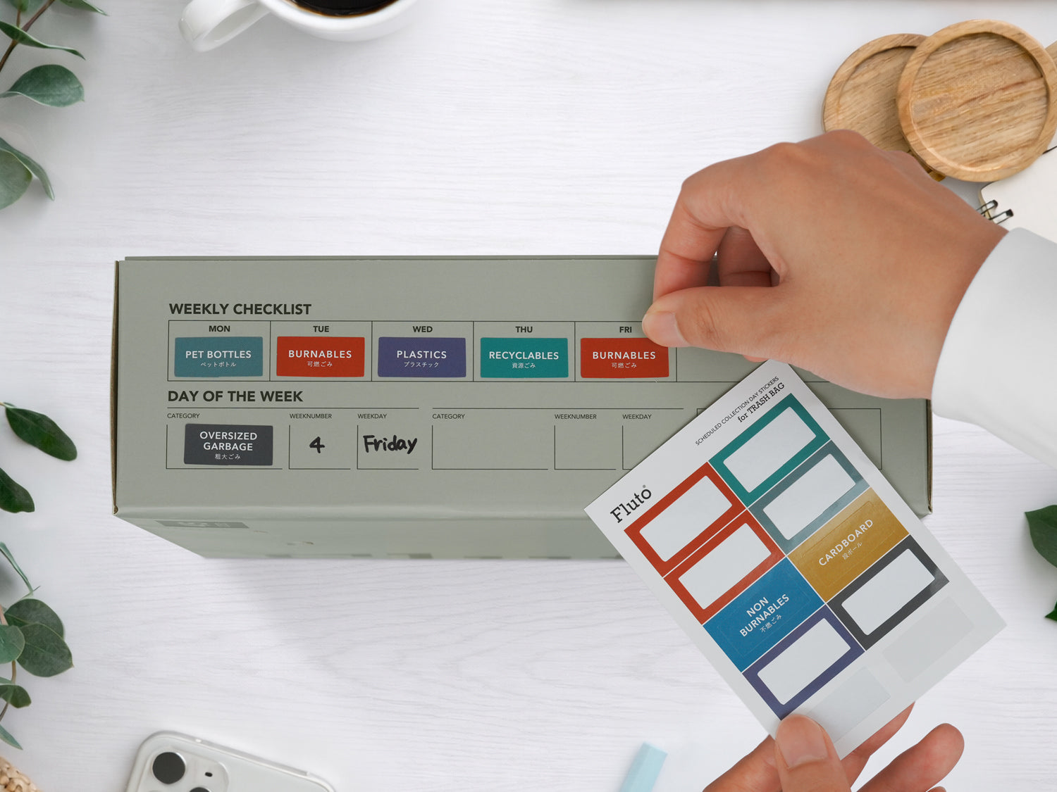 とっても簡単！Fluto紐付きゴミ袋「分別カレンダー」の使い方説明