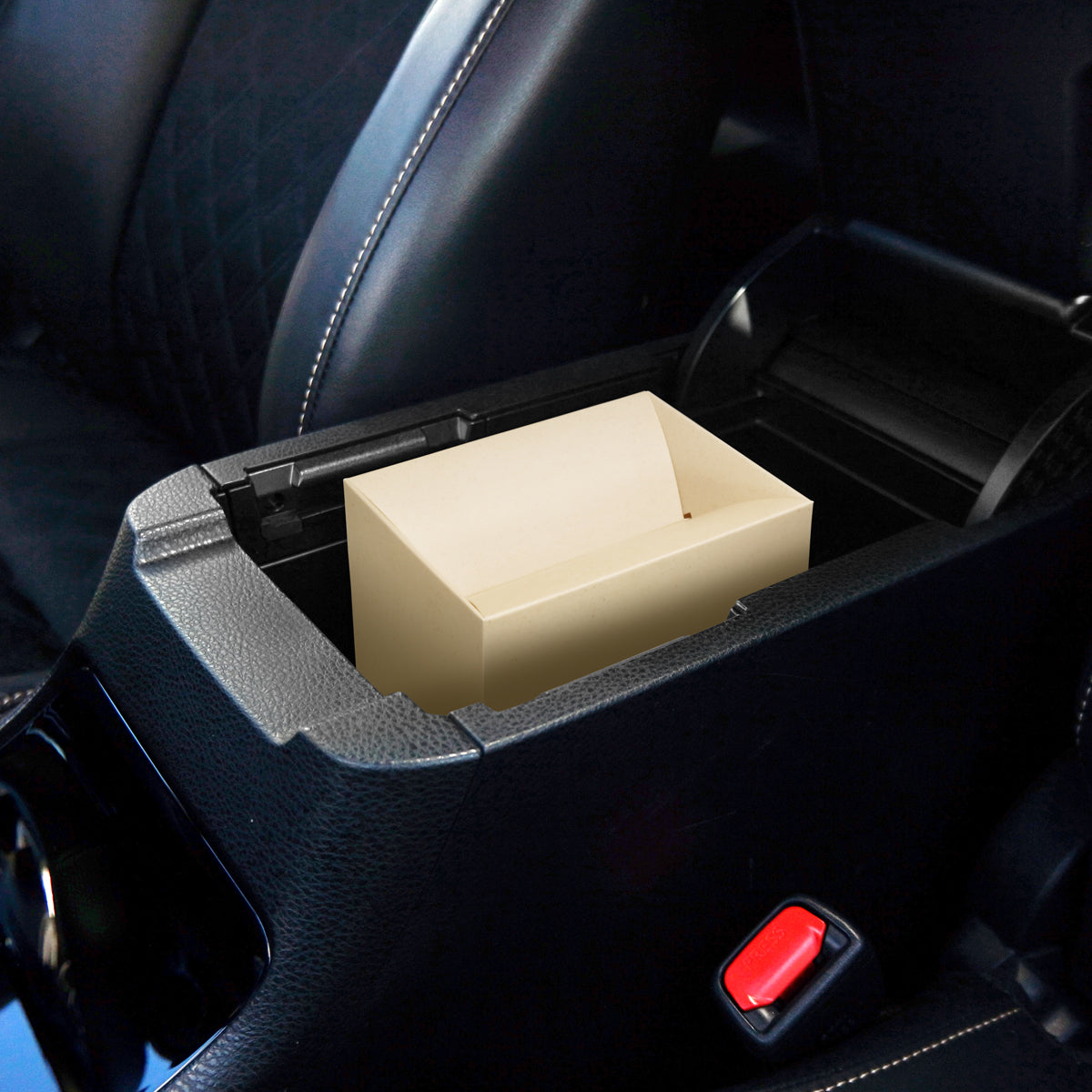 倒れてもゴミが出にくいので、車のフロアコンソールや後部座席などにゴミ箱として置いておくと便利です。